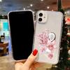 Pink Ocean Orchid Pattern Clear Phone Case for IPhone 17 Air 11 12 13 14 15 16 Pro Max 14 15 Plus XS X XR Shockproof Soft Cover