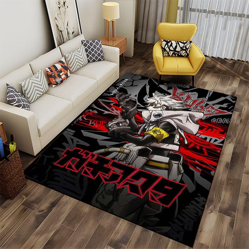 Anime Warrior Graphic Carpet suitable as a non-slip mat for the living room or bedroom sofa