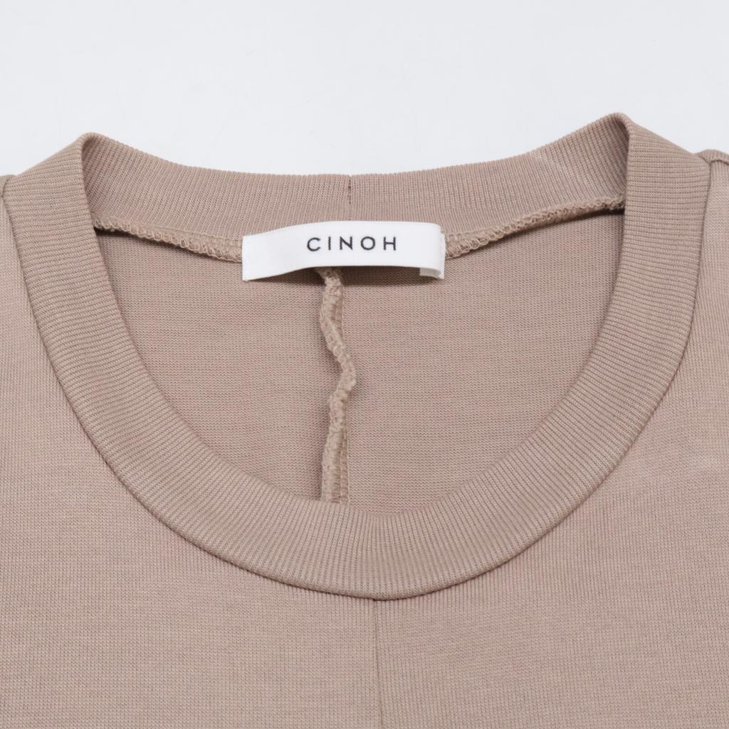 CINOH Beige Cotton Sleeveless Jersey Dress Dress 38 beigeUsed