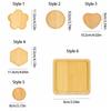 5pcs Creative Bamboo Coasters Heat-resistant Tea Cup Mats Crafts Anti Scalding Pad  Bowl