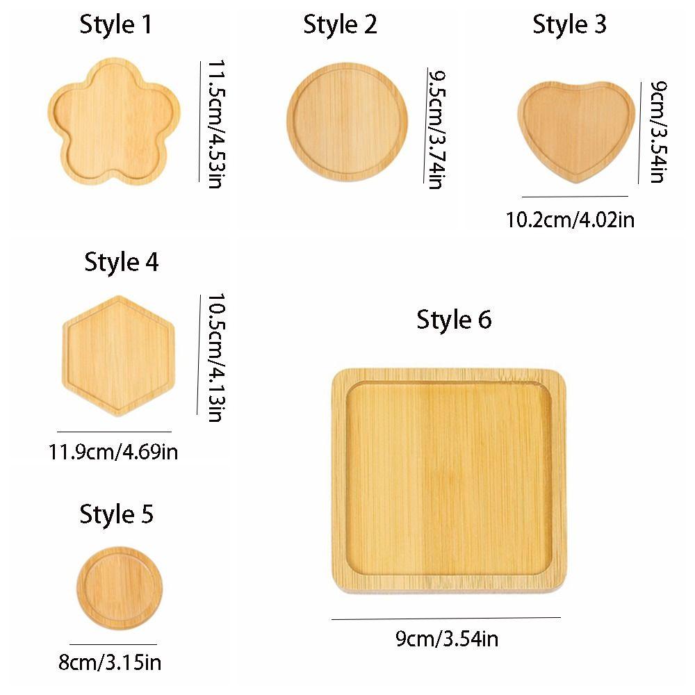 5pcs Creative Bamboo Coasters Heat-resistant Tea Cup Mats Crafts Anti Scalding Pad  Bowl