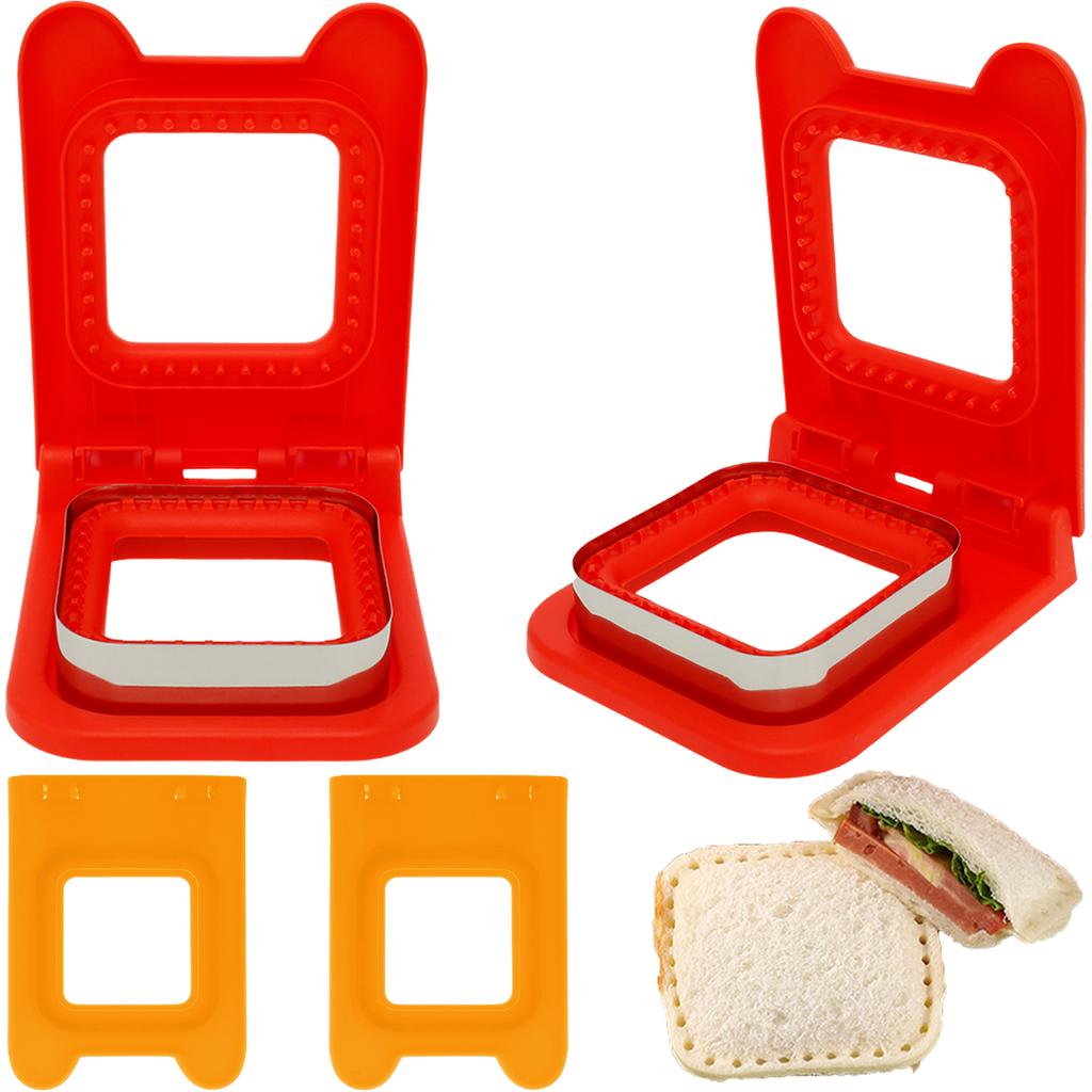 Edelstahl Kinder Sandwich Ausstecher und Versiegler DIY Wiederverwendbarer Sandwich Ausstecher Taschensandwich Maker Kinder Lunchbox