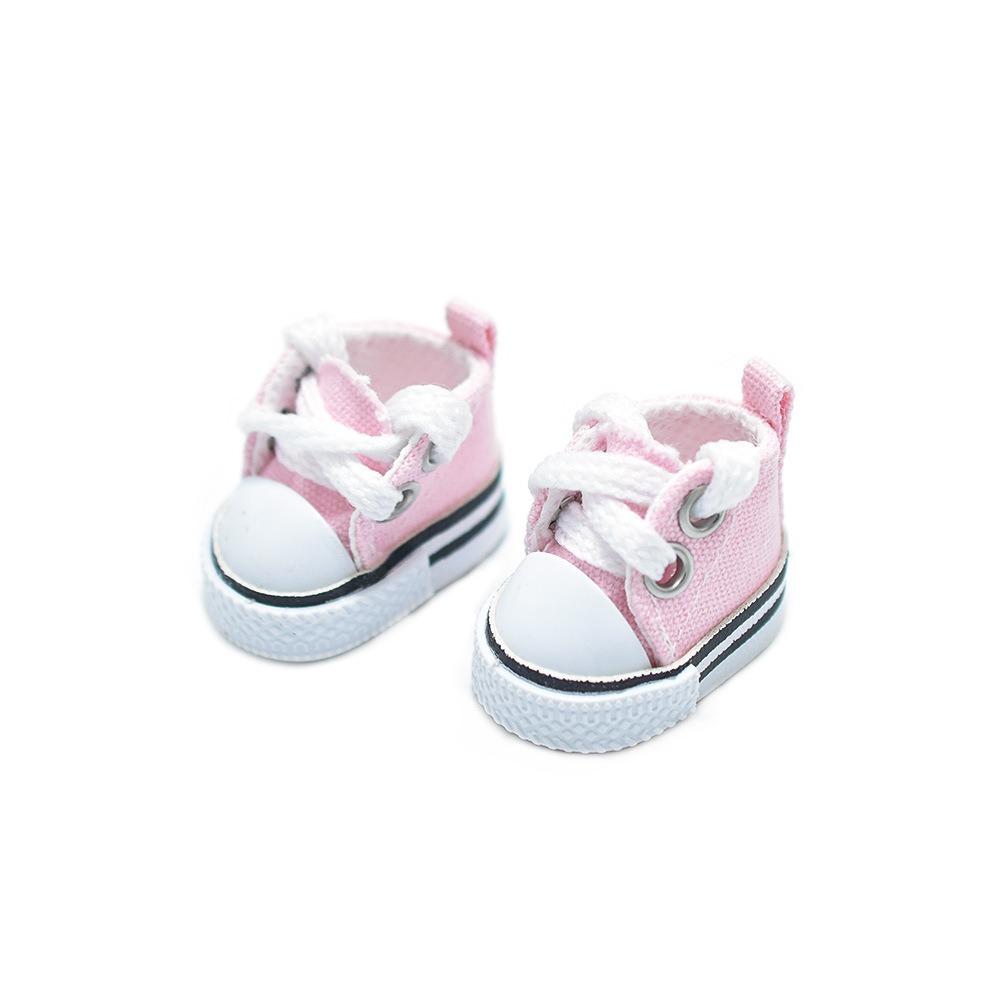 3.5cm Size BJD Doll Shoes Canvas Material Casual Shoes Fashion High Top Sneakers  For 1/6 Dolls