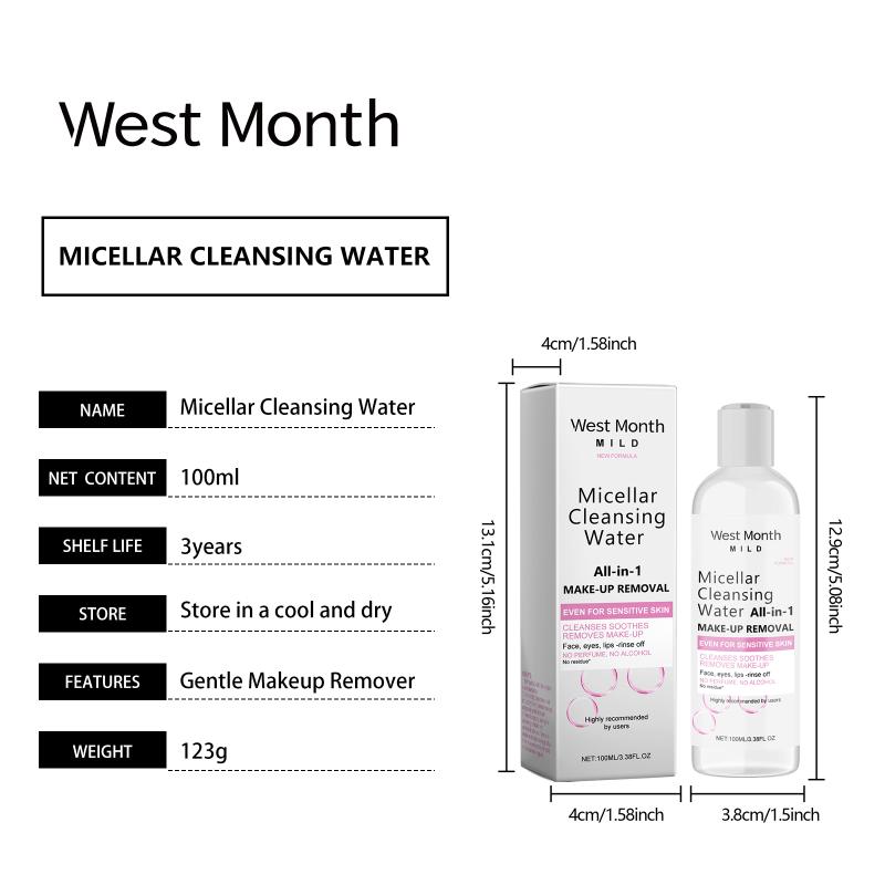 Micellar Water Deep Makeup Remover Cleaning Pores Soft Refresh Moisturizing Eyes Lips Facial Cleanser Liquid Skin Care