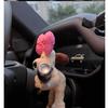 Handmade Cute Dog Plush Decor - Creative Gear Stick Ornament & Birthday Gift for Car Interior