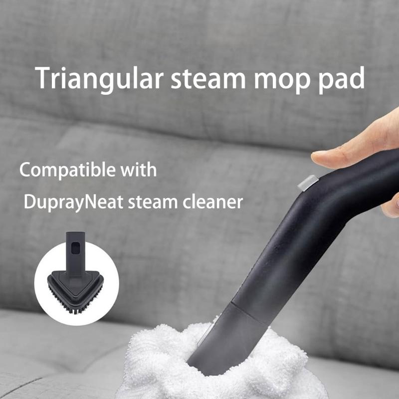 6Pcs Scratch Resistant Steams Cleaner Bonnets Double Layer Washable Microfiber Cloths for Handheld Steamer Machines Pads