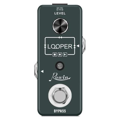 Rowin Looper Looper Effect Pedal True Bypass Unlimited Overdub 10 Minute Recording LEF-332
