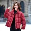 Women's clothing winter new fashion loose and thin stand-up collar short cotton clothing warm jacket women's bread clothing