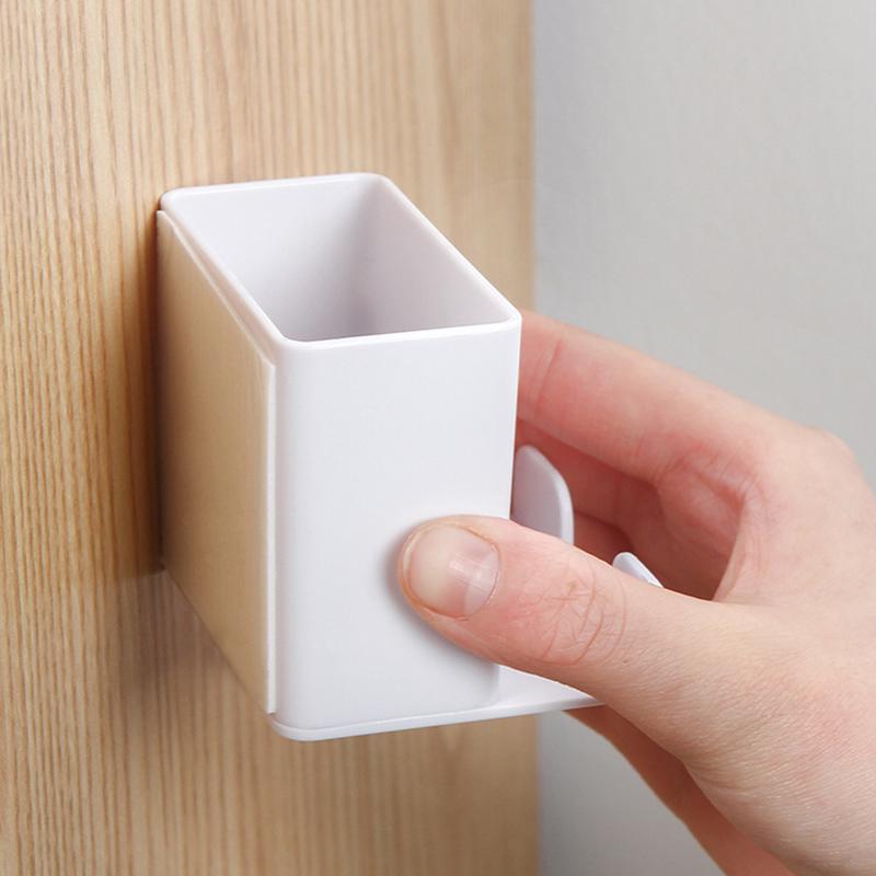 TV Air Remote Control Holder Wall-mounted Storage Box Mobile Phone Charging Stand With Plug Hook Storage Organiser For Home Desk