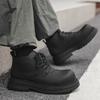 Black Martin boots men's 2024 new British style thick-soled heightening tooling boots 22722-J