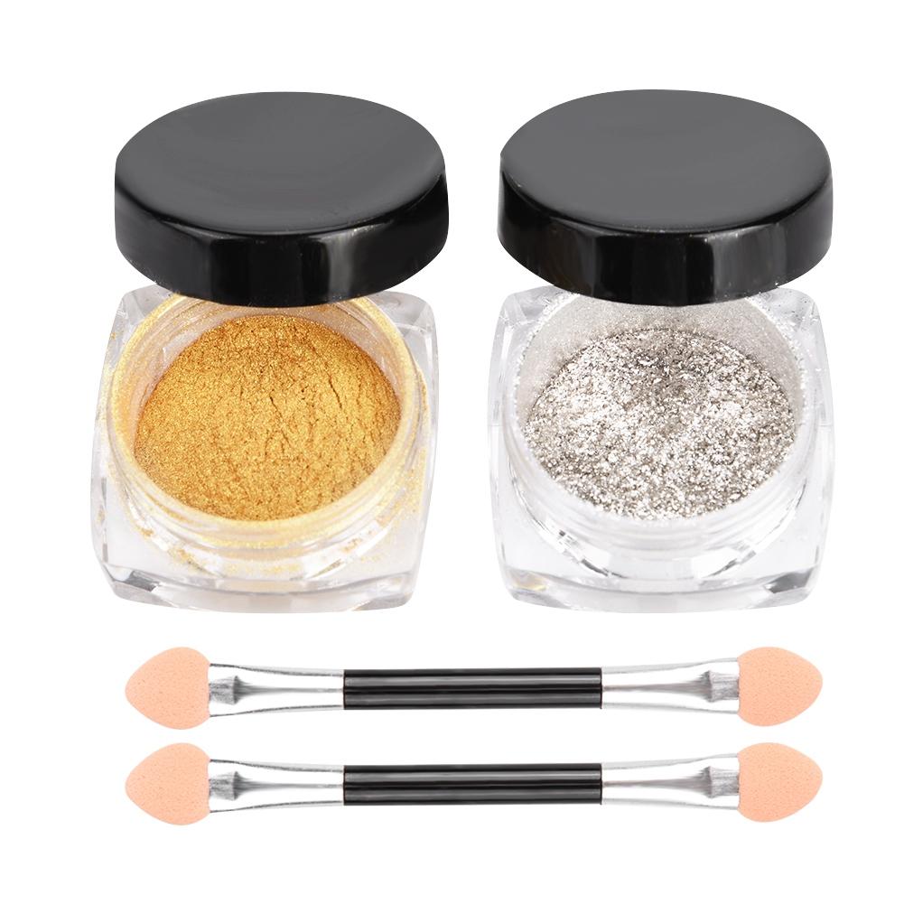 DIY Nail Art Mirror Glitter Powder Silver Gold Pigment Manicure Decoration Tips