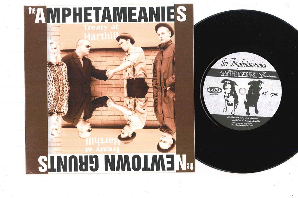 7inch Record AMPHETAMEANIES, NEWTOWN GRUNTS - Whisky / Everywhere She Goes SHAG026 FLOTSAM & JETSA 1999 UK Rock Used