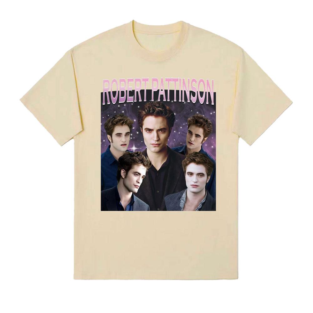 Twilight Saga Robert Pattinson Vintage 90s T Shirt Unisex Women Fashion Harajuku Short Sleeve Tshirts Cotton Classic T Shirts