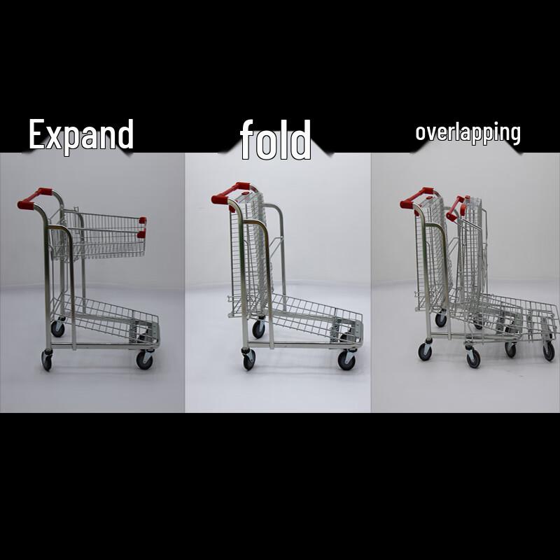 Foldable Metal Double-Layer Sorting Cart