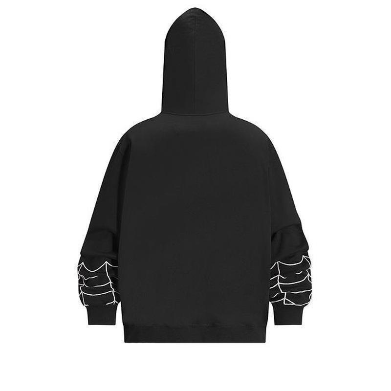 Felpe con cappuccio stampate Y2k con cappuccio punk retrò Harajuku abbigliamento da donna felpe con zip a maniche lunghe gotiche High Street da donna