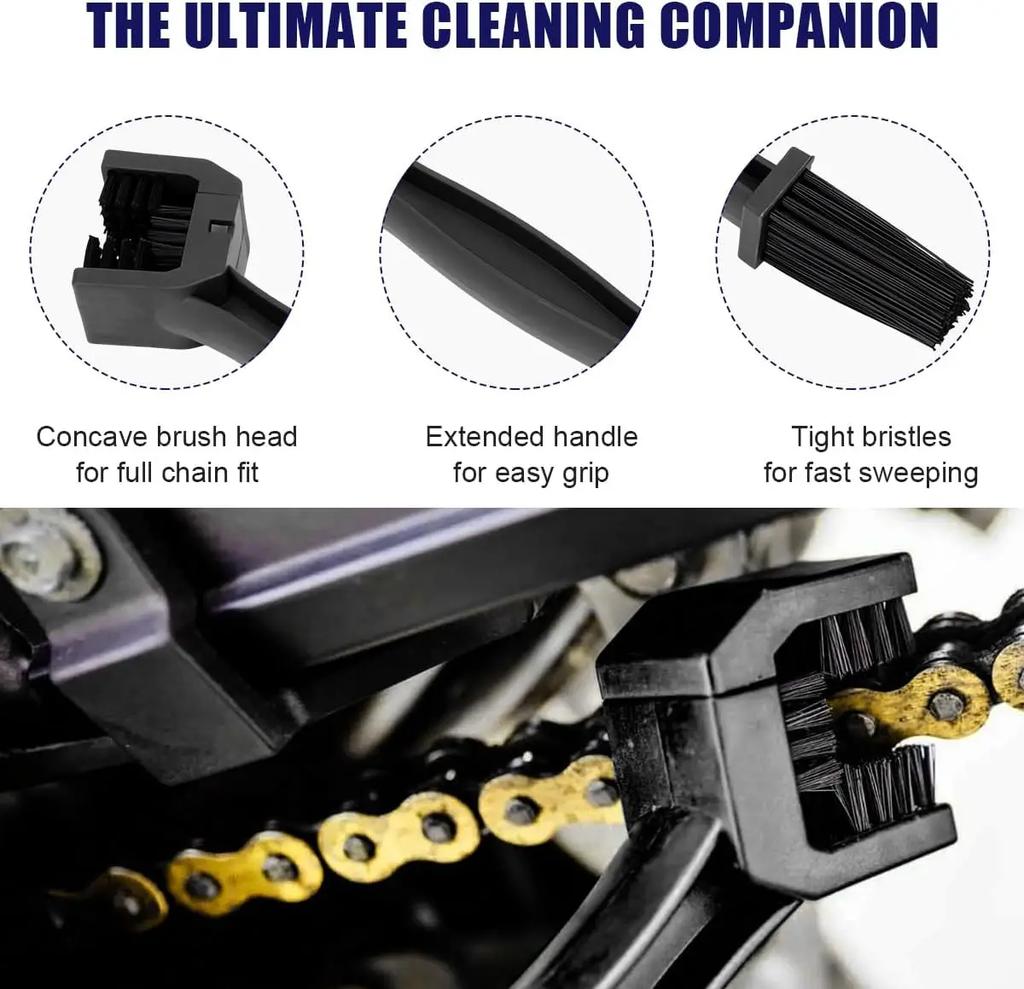 1Pc Motorcycle Chain Washer Universal Rim Care Tire Cleaning Brushes Bicycle Chain Dirt Clean Brushes Gear Maintenance Tool