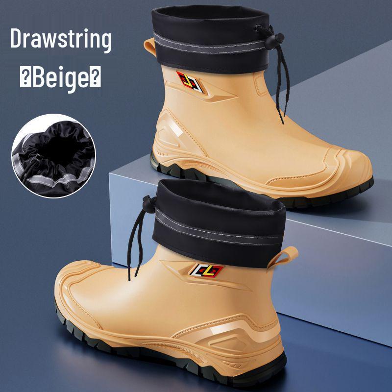 

Men s Waterproof Rubber Work Boots - Wear-Resistant, Soft Sole for Fishing or Kitchen Use Size 44