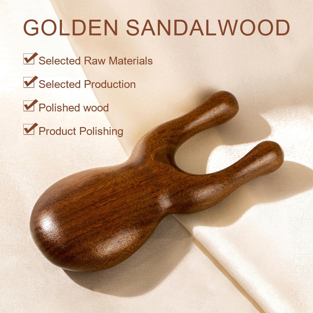 Multifunctional Massage Comb Eye Facial Disc Comb Five Teeth Scalp Massage Comb Sandalwood Meridian Comb