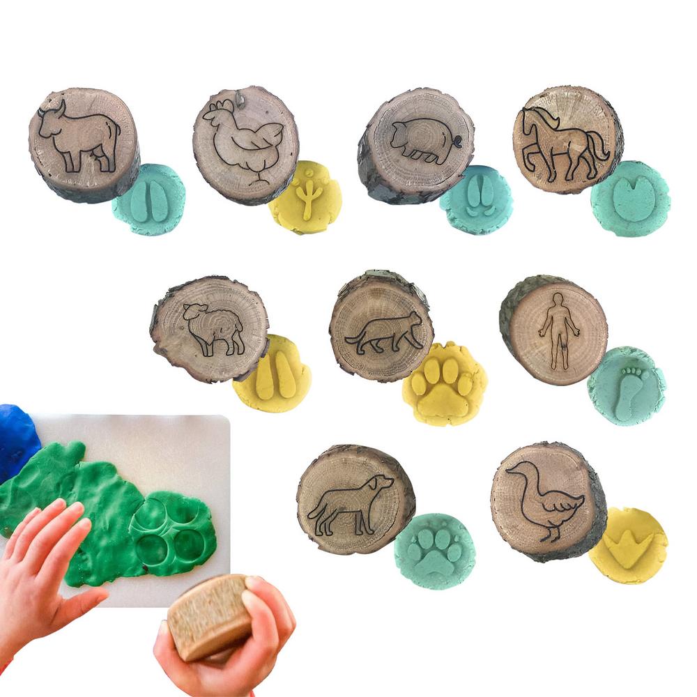 Animal Foot Print Stamp Mini Animal Paw Stamp Craft Stamps Wooden Stamp Animal Paw Stamp Art Stamps Creative Footprint Stamp For