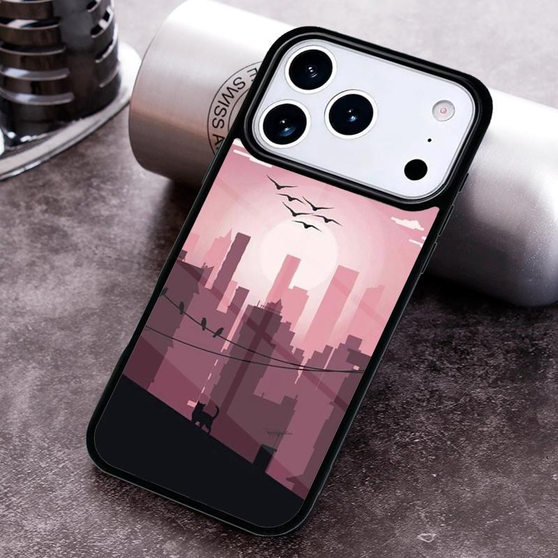 Cartoon City Lable Phone Case For iPhone 17 16 15 14 13 12 11 Pro Max Plus 17Air Soft Silicone Cover