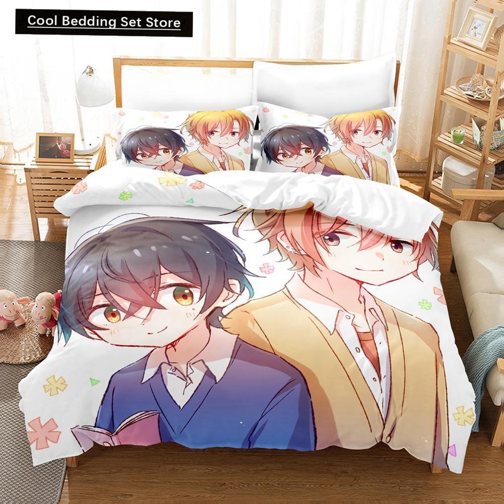 3D Druck Anime Bettwäschesets Kawaii Sasaki To Miyano Bettwäscheset Einzelbett Twin Full Queen King Size Bettset Aldult Kinder Schlafzimmer
