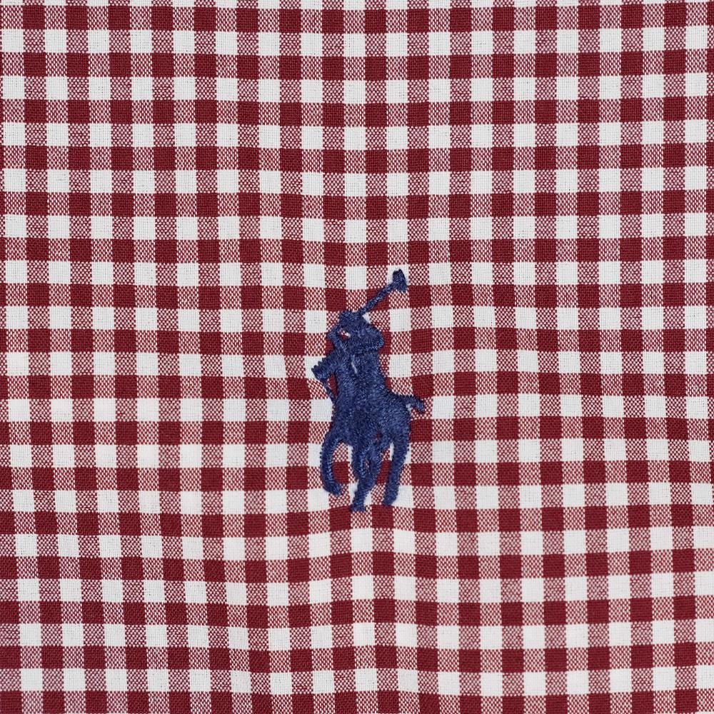 Polo Ralph Lauren SS25 Small Pony Logo Embroidered Fine Check Short Sleeve Shirt Men Shirts 710764395-001