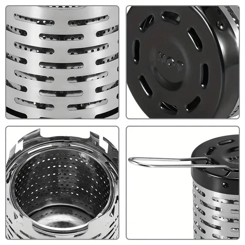 Outdoor Camping Stove Head Heating Cover, Mini Heating Stove, Hand Warmer, Stainless Steel Hand Warmer, Autumn And Winter Heater