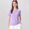 Women's Silk Blend Round Neck Knit T-Shirt