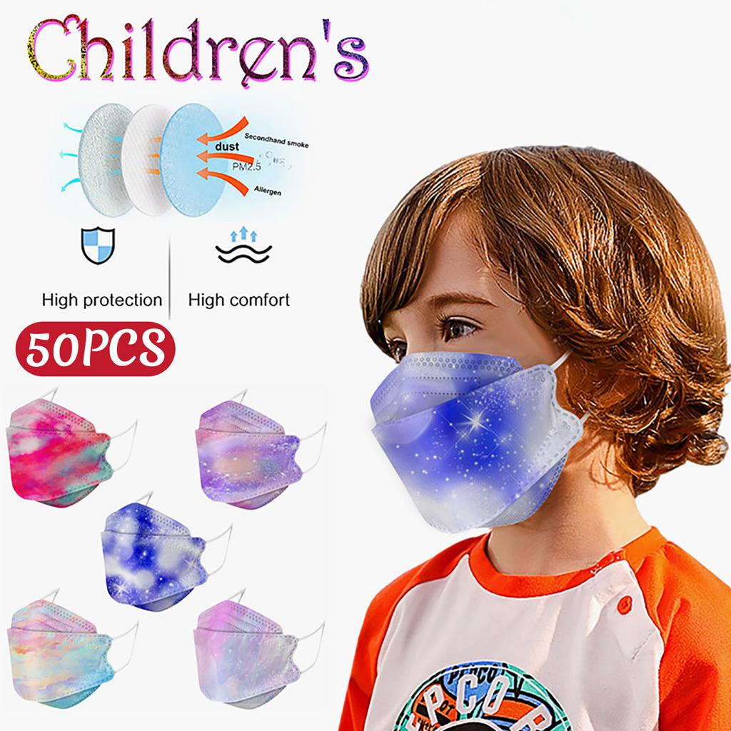 Children's Tie-dye Printing Face Mask Daily Protective Breathable Face Mask