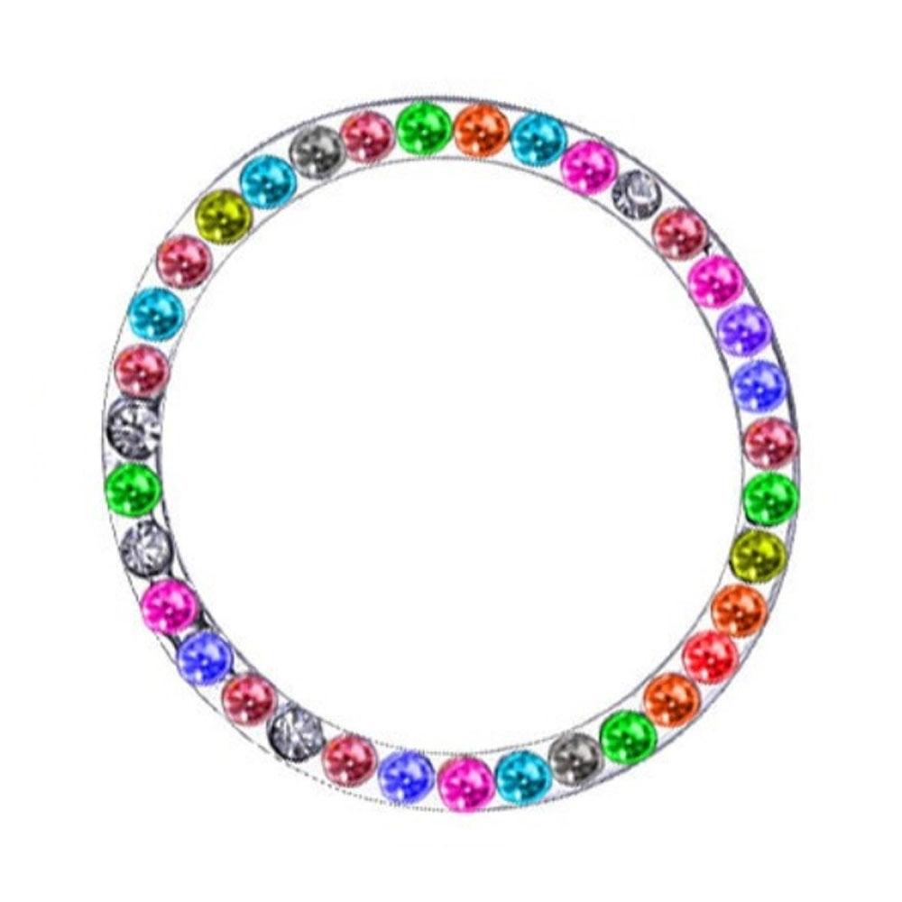 

New Car One-Key Engine Start Stop Ignition Push Button Decorative Circle Ring Keyless Cover Trim Crystal Diamond Parts Decorate