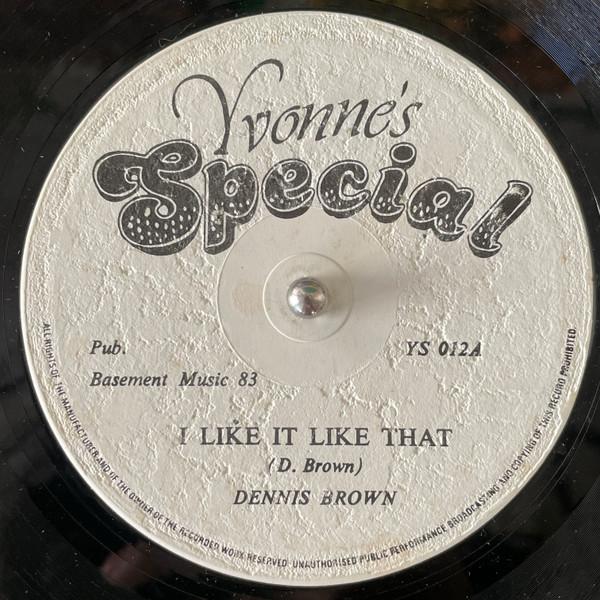 12inch Record DENNIS BROWN - I Like It Like That none Yvonne's Specia 1983 Jamaica Reggae, Ska & Dub Used