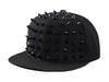 Sproutsy Hip Hop Flat Cap with Studs for Men and Women, Unisex, Streetwear, Punk Style (Black)