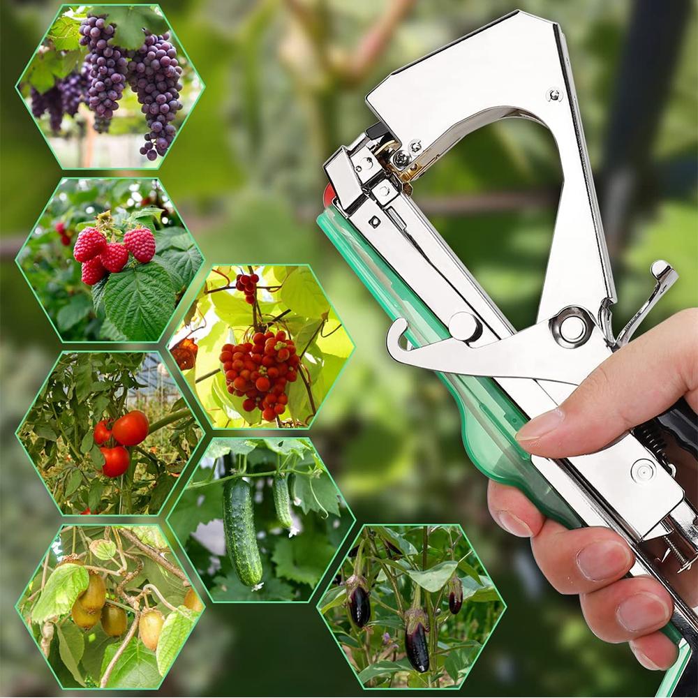 New Plant Tying Machine for Climbing Plants with 10 Rolls Tape & Staples Grapes