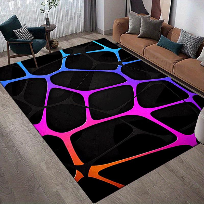 1pc Honeycomb Nest Print, Design Area Rug - Soft, Anti-Slip, and Durable Gaming Room Decor for Bedroom, Living Room