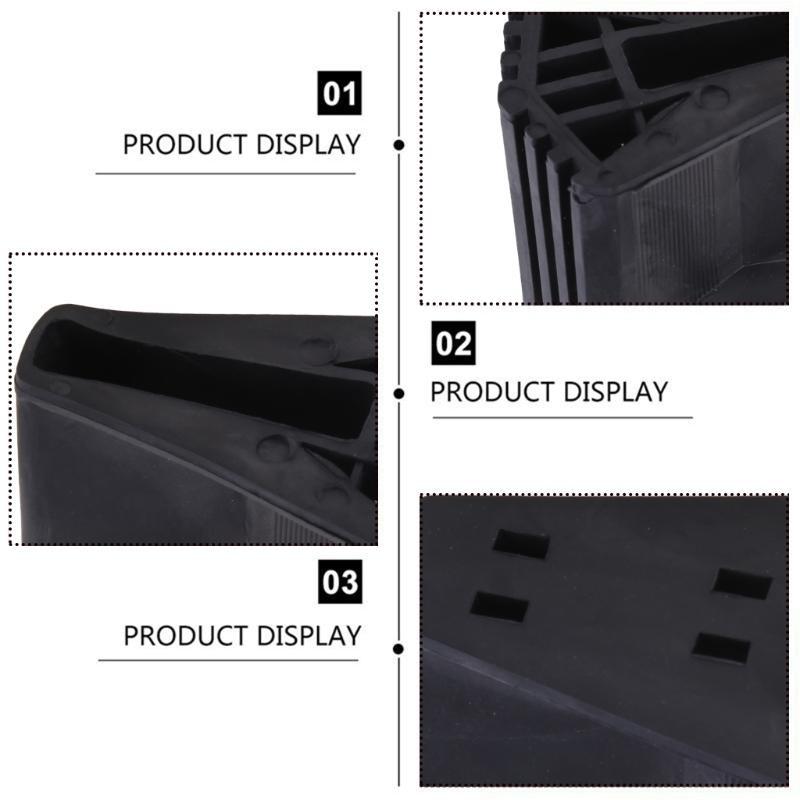 652F Fan Shaped Anti-slip Foot Pad for Foldable Ladder Ladder Foot Covers Non-slip 4 Pieces 3.3x0.8x2.4in