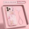 Watercolor Flowers Print Hand Strap Case For iPhone 17 Pro Max iPhone 16 15 14 13 Pro Max Magnetic For Magsafe Hybrid TPU+PC Matte Cover