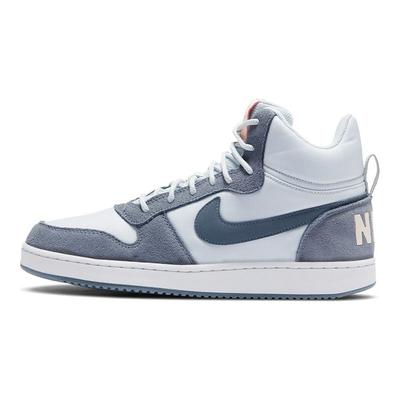 Court Borough Mid Premium Pure Platinum Women Sneakers Grey Armory-Blue 844907-005