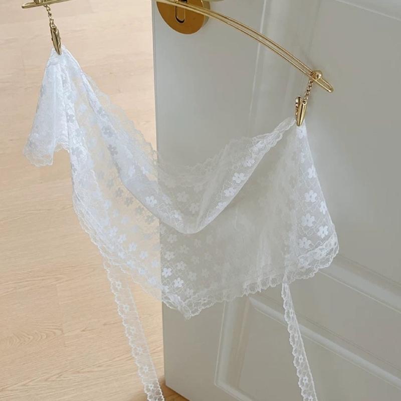Elegant Floral Embroidered Triangular Scarf French Style Headscarf Soft Lightweight For Daily Wear & Parties