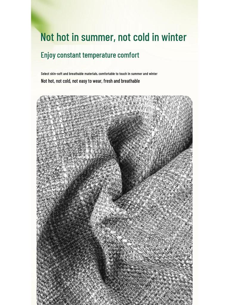 Uniwersalna lniana poduszka na fotel samochodowy - Oddychająca, na każdą porę roku, Pokrowiec pół-otulający