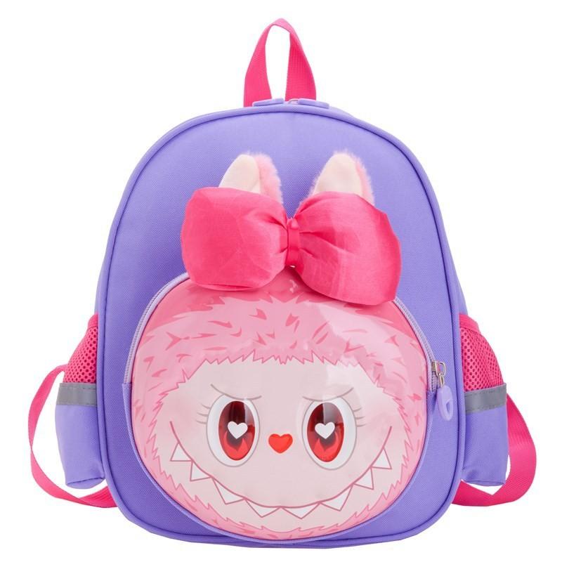 Trendy And Durable Children's Dual Shoulder Backpack In Cute Striped Pattern