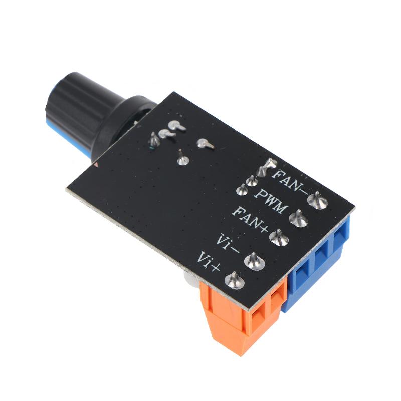 DC12V PWM Fläkthastighetsregulator Modul Med Strömbrytare 3/4-tråds Motorregulator Elektrisk Fläkthastighetskontrollratt För Dator PC-chassi