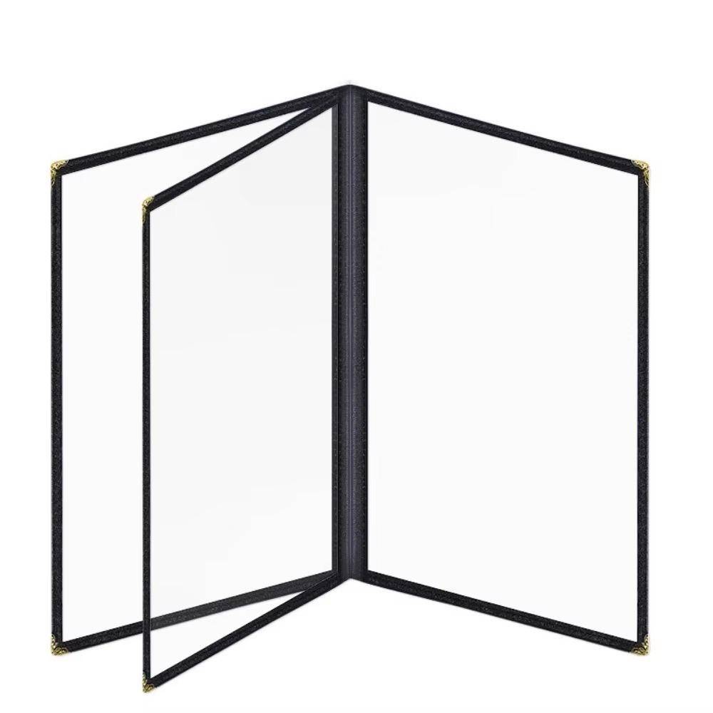 Transparent Menu Cover Foldable a4 Document Holder Waterproof Menu Paper Holder  DIY Menu Making
