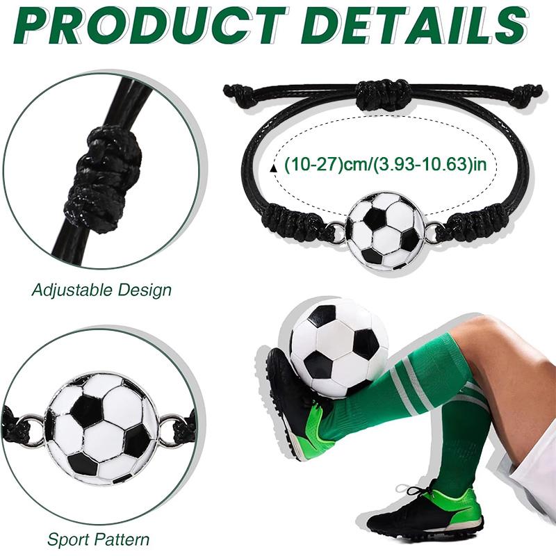 10/20Pcs Football Bracelet for Kids Boys Sports Soccer Party Birthday Favors Decoration Supplies Gifts For Guest Christmas Gift
