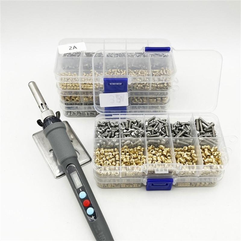Strong Heat Activated Fasteners with Not Coating Threaded Inserts set for Circuitry Maintenance & DIY Projects