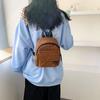 Mini-Rucksack aus Cord in Volltonfarbe, minimalistischer kleiner Rucksack für Mädchen und Kinder, Reisetasche, lässige Studententasche