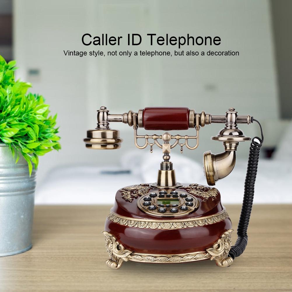 Desktop Retro Vintage ID Telephone with Display FSK/DTMF for Home  Office Hotel Decoration