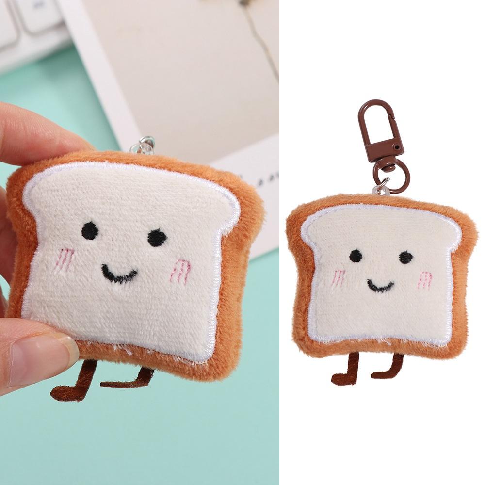 Toast Bread Plush Bread Keychain Keychain Bread Keyring Soft Cute Key Chain  Children's Kids