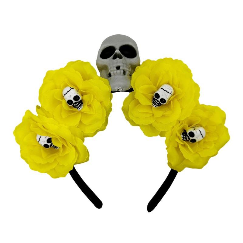 New European and American Skull Party Headband Headband Masquerade Ball Simulation Flower Headgear