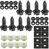 Rustproof Car License Plate Screw Kit, Stainless Steel Self Anti-Theft Anti-Rattle Tapping Mounting Bolts, Auto Fasteners for Securing License Plate