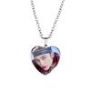 Stray Kids Heart Shaped Time Gem Pendant Necklace For Trendy Boys With Regular Chain